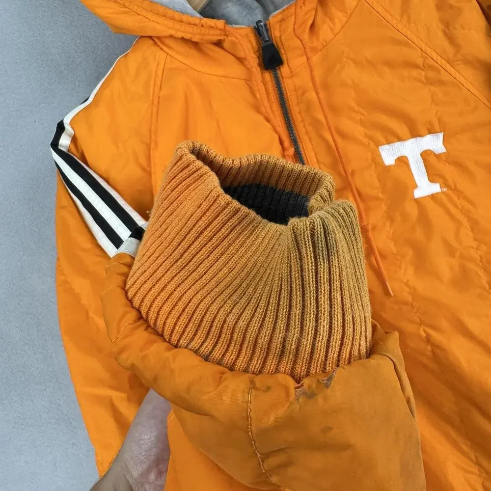 Vintage Adidas Tennessee Volunteers Jacket Mens XL Gray Orange Reversible NCAA